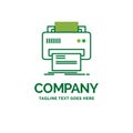 Digital, printer, printing, hardware, paper Flat Business Logo t