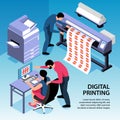 Digital Printing Isometric Illustration