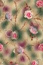 Digital Printing Textile Pattern Wallpaper Colorful Flower with Watercolor Background-Illustration