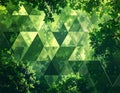 Geometric Forest Canopy Abstract Background Royalty Free Stock Photo