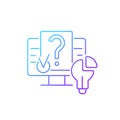 Digital problem solving gradient linear vector icon Royalty Free Stock Photo