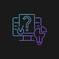 Digital problem solving gradient vector icon for dark theme Royalty Free Stock Photo