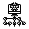 digital product creation line icon vector illustration