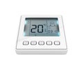 Digital programmable thermostat isolated on white background 3d render without shadow