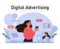 Digital promotion. Brand advertisement campaign. Communication