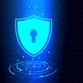 Digital protection and security data concept, futuristic tech background Ã¢â¬â for stock