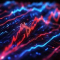 Digital Pulse - an abstract background where colorful lines and shapes intertwine to create the visual perception Royalty Free Stock Photo