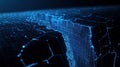 Digital pulse visualizing earthquakes shockwave in grid pattern