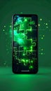Digital Puzzle Solution on a Glowing Smartphone Screen Royalty Free Stock Photo