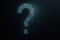 Digital question mark made of pixels Royalty Free Stock Photo