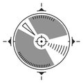 Digital radar. Round hud element. Virtual interface