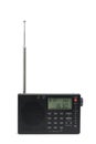 Digital radio receiver with extended antenna white background