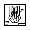 digital radiology line icon vector illustration