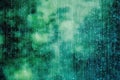 Digital Rain, Abstract Green Code Streams Downward, Mystical Tech Vibe