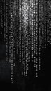 Digital Rain With Binary Code Cascading Over a Dark Background Royalty Free Stock Photo