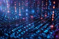 A digital rain of binary code, representing the matrix and data flow in concepts related to cyber security. Royalty Free Stock Photo