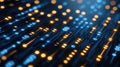 Digital Rain Cascades Through a Vibrant Cyberspace of Glowing Binary Code