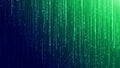 Digital Rain Effect With Falling Green And Blue Light Streaks Over Circuit Board Pattern Royalty Free Stock Photo