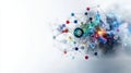 Digital realm of healthcare innovative blockchain technology and abstract art for future connectivity