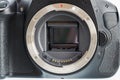 Digital Reflex Camera Sensor and lens mount close-up Royalty Free Stock Photo