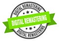 digital remastering label. digital remastering round band sign. Royalty Free Stock Photo