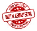 digital remastering stamp. digital remastering round grunge sign. Royalty Free Stock Photo