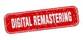 digital remastering stamp. digital remastering square grungy isolated sign. Royalty Free Stock Photo