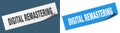 digital remastering sticker. digital remastering sign set. Royalty Free Stock Photo