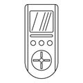 Digital remote control conditioner icon, outline style