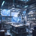 High-Tech Lab Ready for Space Exploration Royalty Free Stock Photo