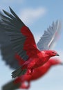 A digital rendering of a bird created using low-poly art style, Royalty Free Stock Photo