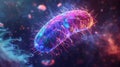 Digital Rendering of a Colorful Bacterium