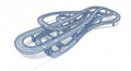 A digital rendering of a complex, multi-level highway interchange. The structure Royalty Free Stock Photo