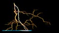 Digital Rendering Lighting Strike Charge Dendrites