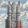 Baroque-Style Towering Edifice Royalty Free Stock Photo