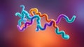 Colorful protein structure abstract art image Royalty Free Stock Photo