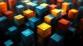 Colorful Cubes Abstract Three Dimensional Pattern Royalty Free Stock Photo