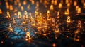 Global Network Connection: Illuminating the Interconnected World Royalty Free Stock Photo