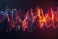 Digital rendering of sound wave frequencies in a captivating visual composition Royalty Free Stock Photo