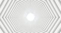 Abstract White Tunnel Background, Perspective View, Modern Architecture Royalty Free Stock Photo