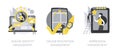 Digital representation abstract concept vector illustrations.