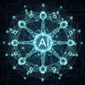 Digital representation of artificial intelligence. Royalty Free Stock Photo