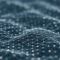 A digital representation of a complex network with interconnected nodes and lines Royalty Free Stock Photo