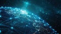 Global Digital Network Connecting the World Map with Internet and Big Data Visualization Royalty Free Stock Photo