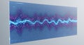 A digital representation features complex, multicolored waveforms on a rectangular Royalty Free Stock Photo
