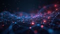 Digital Representation of a Network with Interconnected Nodes and Lines. Generative AI Royalty Free Stock Photo