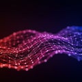 A digital representation features a network of interconnected lines and nodes, formin Royalty Free Stock Photo