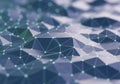 A digital representation featuring interconnected nodes forming a Royalty Free Stock Photo