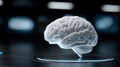 A digital representation of a human brain is shown, advanced technology, artificial intelligence Royalty Free Stock Photo