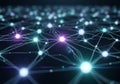 A digital representation of a neural network, featuring Royalty Free Stock Photo
